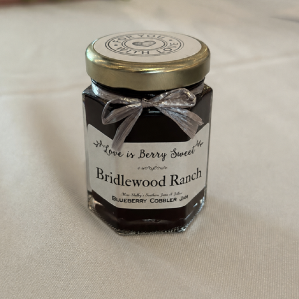 Fresh blueberry cobbler jam Blueberry cobbler jam from Bridlewood Ranch